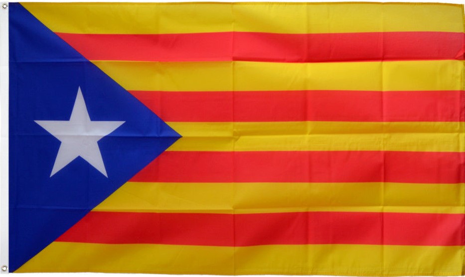 2ft by 3ft Catalonia Estelada Blava Flag